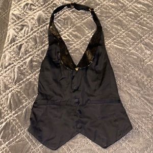 Guess satin and sequin halter top or vest